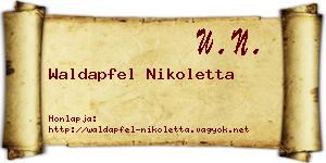 Waldapfel Nikoletta névjegykártya